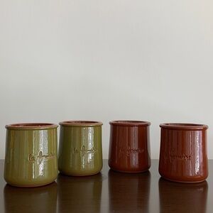 La Fermière Ceramic Yogurt Jars Set -Fall colors